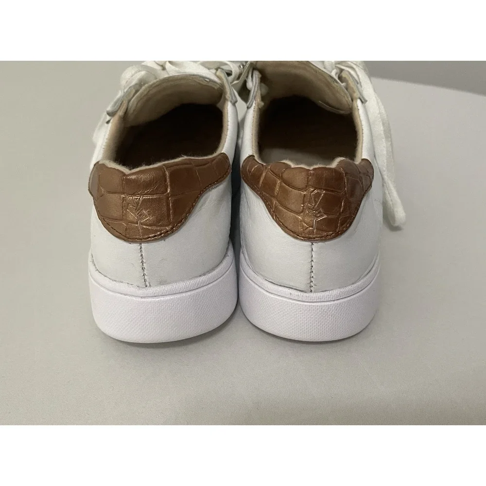 Sols Womens Shoe Size 10 White Leather Memory Foam Bety Tennis‎ Sneakers